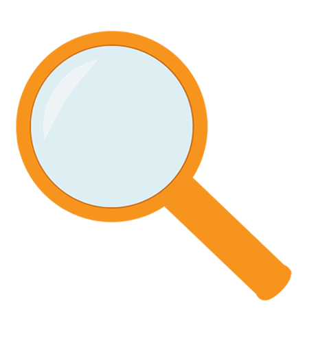 Illustration of a magnifying glass