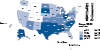 Figure B. Gonorrhea — Rates of Reported Cases Among Women by State, United States and Outlying Areas, 2014