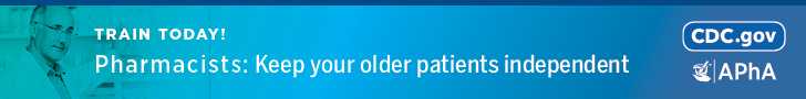 Train today! Pharmacists: keep your older patients independent! cdc.gov APhA