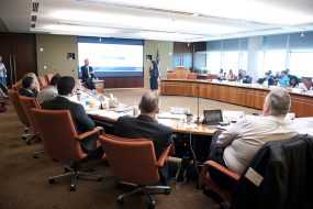 Health officials from across the country participate in a brainstorming exercise during the fall 2016 CDC Orientation for New Health Officials.