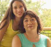 young girl and mother