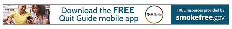 Download the FREE Quit Guide mobile app FREE resources provided by smokefree.gov