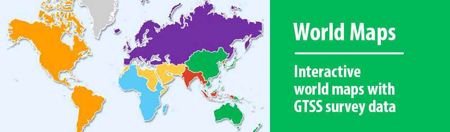 Map of the World with GTSS regions