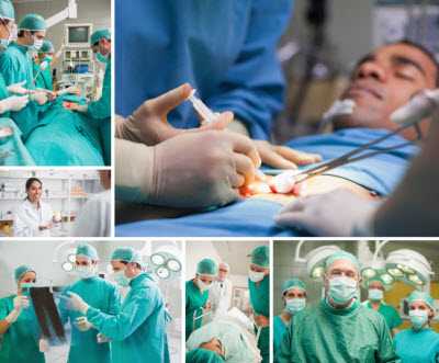 Doctors in operating room