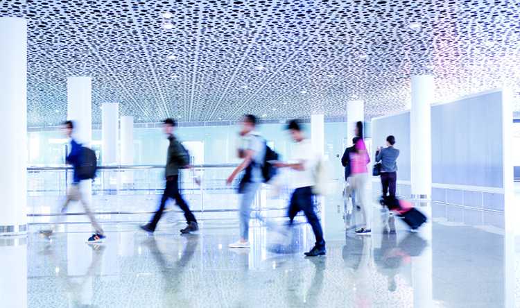 Asain travelers in airport