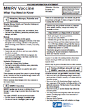 MMRV (Measles, Mumps, Rubella & Varicella) VIS