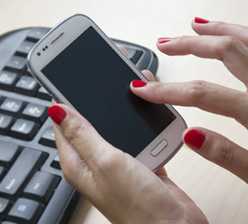 Woman on her smartphone