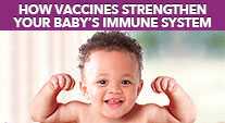 How Vaccines Strengthen Your Baby’s Immune System infographic.