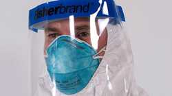 Person wearing protective equipment