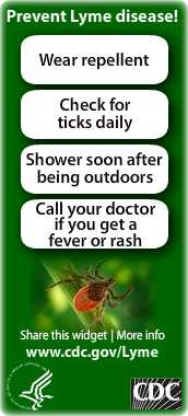 CDC Lyme Disease Widget. Flash Player 9 or above is required.