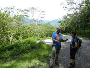 CDC disease ecologist Jeff Doty discusses methods for capturing ferret badgers with a researcher from Pingtung University, Taiwan.