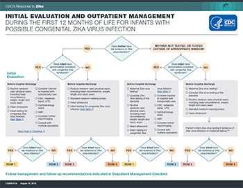 Recommended evaluation and long-term follow up for infants with possible congenital Zika virus infection infographic thumbnail