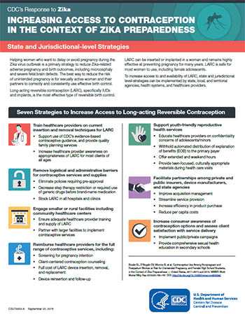 Increasing access to contraception in the ocntext of Zika preparedness fact sheet thumbnail