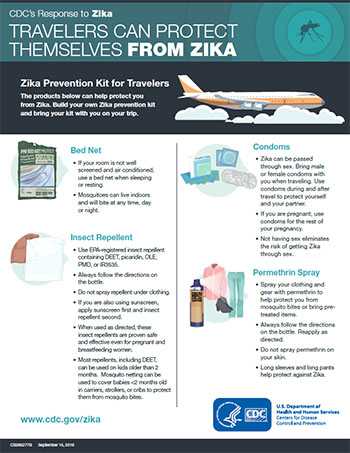 Travelers can protect themselves from Zika fact sheet thumbnail