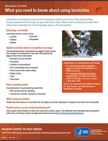  Mosquito Control: What you need to know about using larvicides fact sheet thumbnail